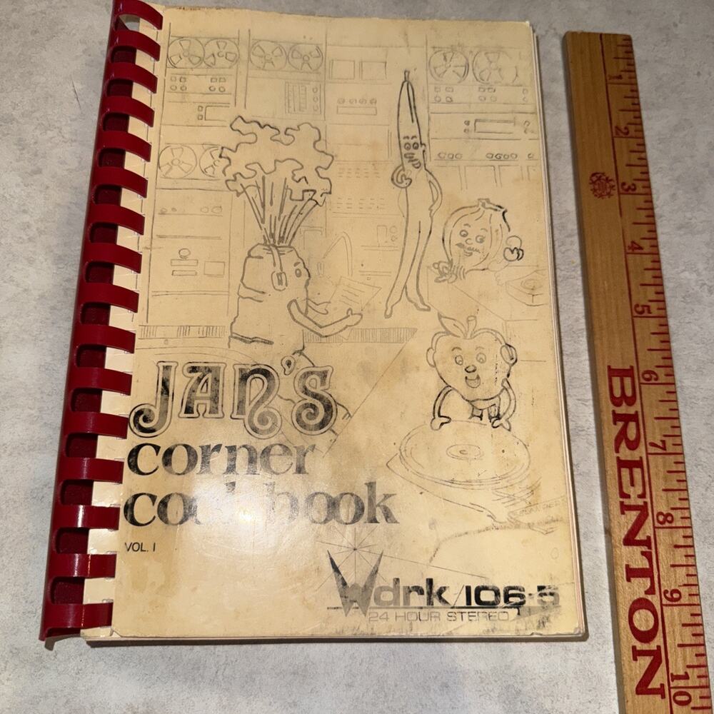 Jan's Corner Cookbook Vintage WDRK 106.5 Greenville Ohio Radio 1980 292pg